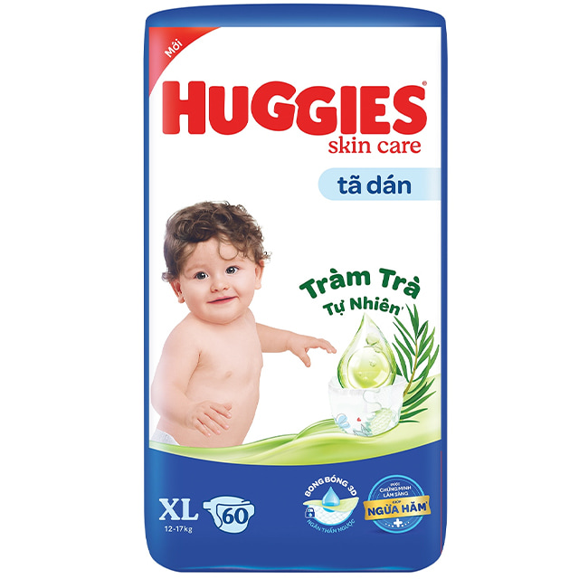 Tã dán Huggies size XL 60 miếng cho trẻ 12-17kg