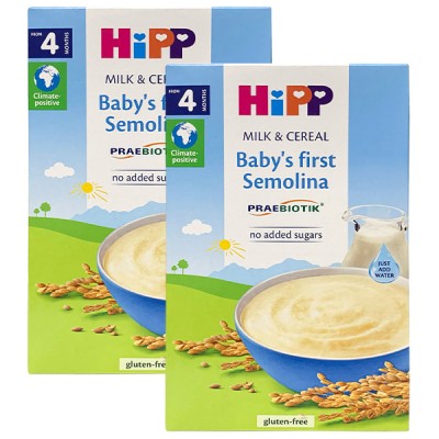 Combo 2 hộp Bột ăn dặm Hipp khởi đầu Baby's First Semolina, 250g