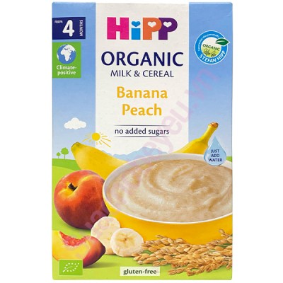 Bột ăn dặm Hipp Organic chuối đào Banana Peach