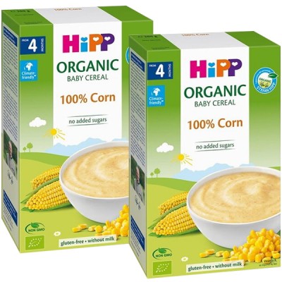 Combo 2 hộp Bột HiPP Organic ngũ cốc bắp non Baby's First Corn