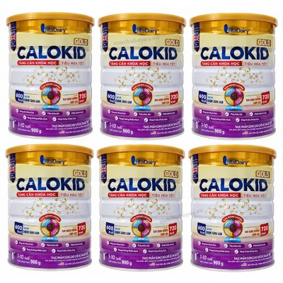 Combo 6 lon Sữa Calokid Gold 900g tăng cân khoa học cho trẻ 1-10 tuổi