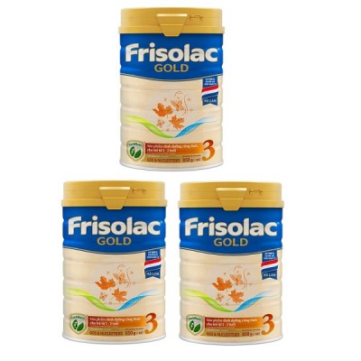 Combo 3 lon sữa Frisolac Gold 3 lon 850g cho trẻ từ 1-2 tuổi