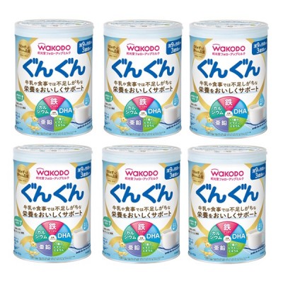 Combo 6 lon Sữa nội địa Nhật Bản Wakodo 830g cho trẻ 1- 3 tuổi
