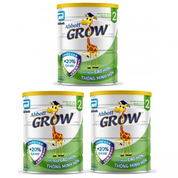 Combo 3 lon sữa Abbott Grow 2 lon 900g cho trẻ 6-12 tháng tuổi