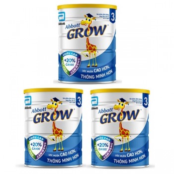 Combo 3 lon sữa bột Abbott Grow số 3 900g cho trẻ 1-2 tuổi