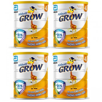 Combo 4 lon sữa bột Abbott Grow số 4 900g cho trẻ từ 2 tuổi