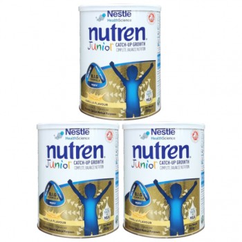 Combo 3 lon Sữa bột Nutren Junior lon 850g cho trẻ 1-10 tuổi