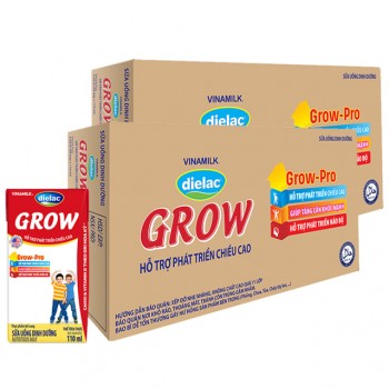 Combo 2 thùng Sữa Dielac Grow hộp 110ml cho trẻ từ 1 tuổi
