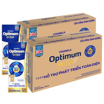 Combo 2 thùng Sữa Optimum Gold hộp 180ml cho trẻ từ 1 tuổi