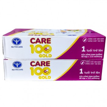 Combo 2 thùng Sữa Care 100 Gold hộp 110ml cho trẻ biếng ăn