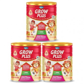 Combo 3 lon Sữa Dielac Grow Plus 2+ 1.4kg cho trẻ 2-10 tuổi