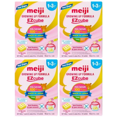 Combo 4 hộp Sữa Meiji Growing up formula thanh nhập khẩu 1-3 tuổi