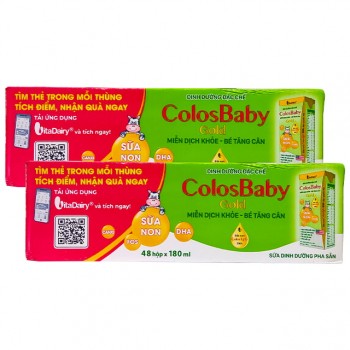Combo 2 thùng Sữa Colosbaby Gold hộp 180ml cho trẻ trên 1 tuổi