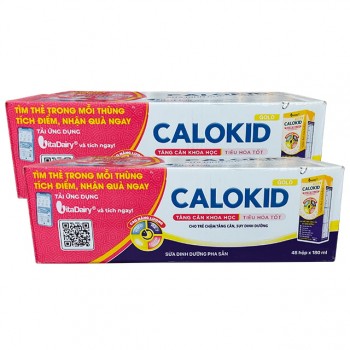 Combo 2 thùng Sữa Calokid Gold hộp 180ml cho trẻ 1-10 tuổi