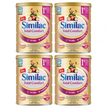 Combo 4 lon sữa Similac Total Comfort 1+ lon 820g cho trẻ 1-2 tuổi