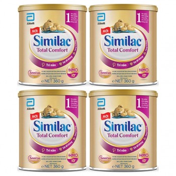 Combo 4 lon sữa Similac Total Comfort 1 lon 360g cho trẻ 0-12 tháng