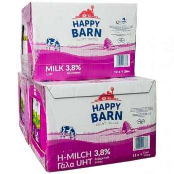 Combo 3 thùng Sữa tươi nguyên kem Happy Barn hộp 1 Lít