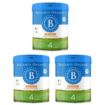 Combo 3 lon Sữa Úc Bellamy's Organic 8 HMOs số 4 800g cho trẻ trên 3 tuổi