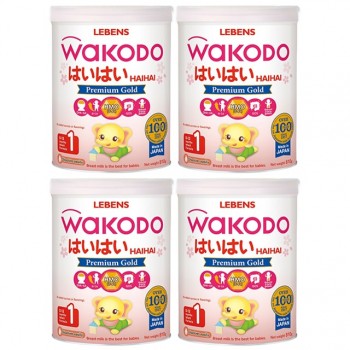 Combo 4 lon Sữa Wakodo số 1 810g cho trẻ 0-12 tháng tuổi