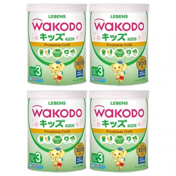 Combo 4 lon Sữa Wakodo số 3 830g cho trẻ trên 3 tuổi