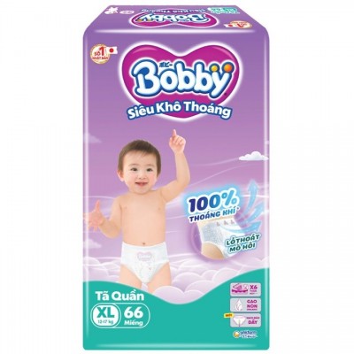 Combo 2 bịch Tã quần Bobby size XL 66 miếng