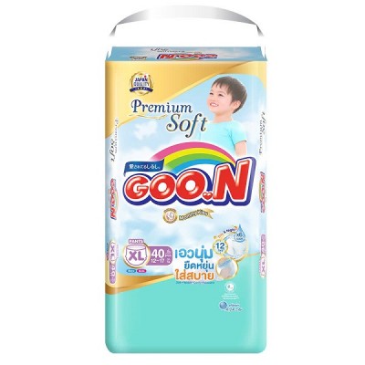 Combo 2 bịch tã Quần Goon Premium Soft size XL 40 miếng