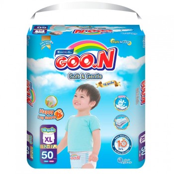 Combo 4 bịch tã quần Goon Soft and Gentle XL50 miếng cho trẻ 12-17kg