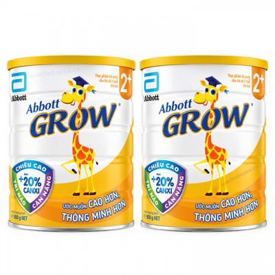 Combo 2 lon Sữa bột Abbott Grow 2+ 800g cho trẻ từ 2 tuổi