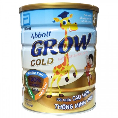 Sữa bột Abbott Grow Gold 3+, lon 800g, trẻ 3-6 tuổi Sữa bột Abbott Grow Gold 3+, lon 800g, trẻ 3-6 tuổi
