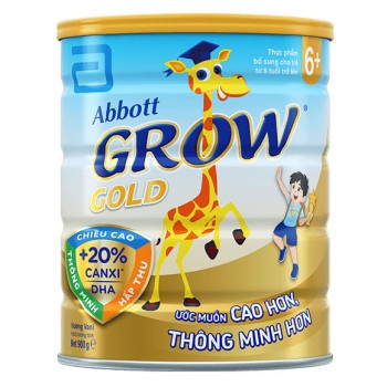 Sữa bột Abbott Grow Gold 6+ lon 900g cho trẻ trên 6 tuổi