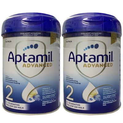 Combo 2 lon Sữa Aptamil Advanced Anh số 2 lon 800g cho trẻ 6-12 tháng tuổi