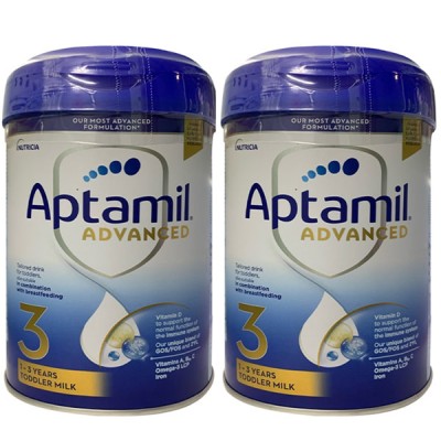 Combo 2 lon Sữa Aptamil Advanced Anh số 3 lon 800g cho trẻ từ 1-3 tuổi