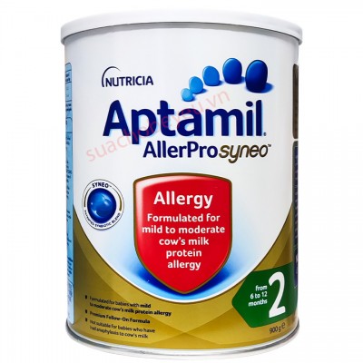 Sữa Aptamil AllerPro SYNEO số 2 lon 900g cho trẻ 6-12 tháng