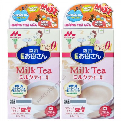 Combo 2 hộp Sữa bầu Morinaga Nhật vị trà sữa 12gói x18g