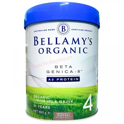 Sữa Bellamy's Organic đạm A2 số 4 lon 800g cho trẻ trên 2 tuổi