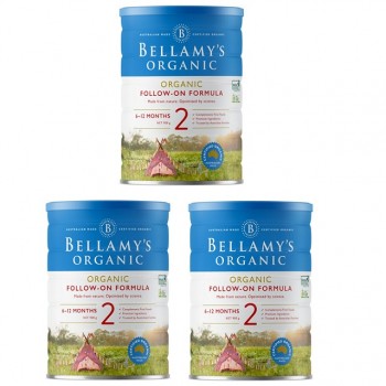 Thùng sữa Bellamys Organic Úc số 2 lon 900g cho trẻ 6-12 tháng tuổi