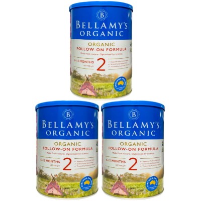 Thùng sữa Bellamys Organic Úc số 2 lon 900g cho trẻ 6-12 tháng tuổi