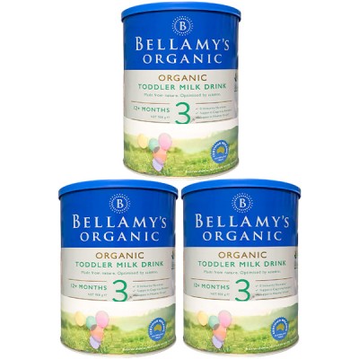 Combo 3 lon Sữa Bellamy's Organic Úc số 3 900g cho trẻ trên 1 tuổi