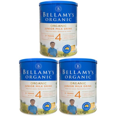 Combo 3 lon Sữa Bellamy's Organic Úc số 4 lon 900g cho trẻ trên 3 tuổi