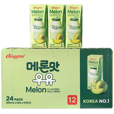 Thùng sữa Binggrae Hàn Quốc  vị Dưa Lưới, 200ml