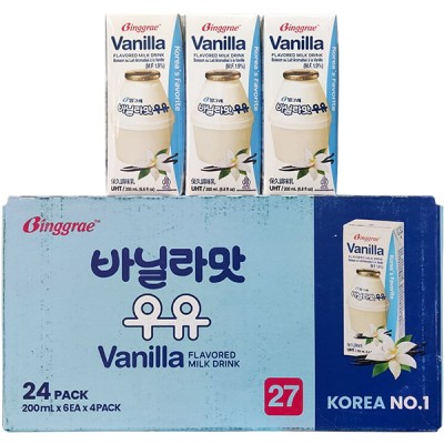 Thùng sữa Binggrae Hàn Quốc vị vani hộp 200ml