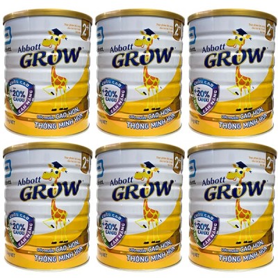 Thùng Sữa bột Abbott Grow 2+ lon 1.6kg cho trẻ từ 2 tuổi
