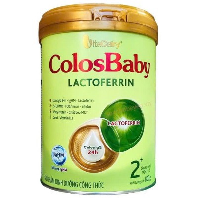 Sữa ColosBaby Lactoferrin 2+ lon 800g cho trẻ trên 2 tuổi