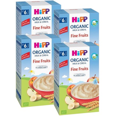 Combo 4 hộp Bột sữa Hipp Organic hoa quả tổng hợp Fine Fruits
