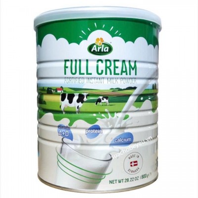 Combo 3 lon Sữa bột Arla nguyên kem lon 800g nhập khẩu Đan Mạch Combo 3 lon Sữa bột Arla nguyên kem lon 800g nhập khẩu Đan Mạch