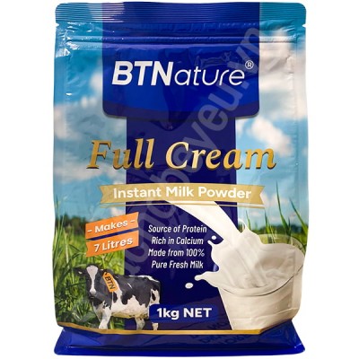 Sữa bột Nguyên kem BTNature Úc Bịch 1kg