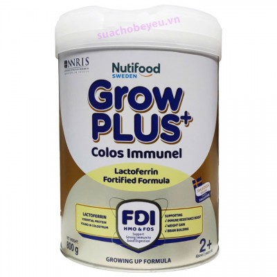 Sữa Grow Plus+ Colos Immunel Lactoferrin số 2+ cho trẻ từ 2 tuổi lon 800g Sữa Grow Plus+ Colos Immunel Lactoferrin số 2+ cho trẻ từ 2 tuổi lon 800g
