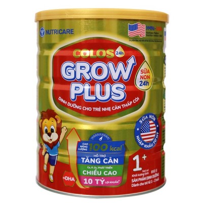 Sữa Nutricare Colos Grow Plus 1+ cho trẻ nhẹ cân thấp còi 1-2 tuổi lon 850g Sữa Nutricare Colos Grow Plus 1+ cho trẻ nhẹ cân thấp còi 1-2 tuổi lon 850g