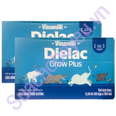 Combo 2 thùng Sữa Dielac Grow Plus hộp 180ml