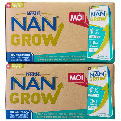 Combo 2 thùng Sữa Nan Grow hộp 180ml